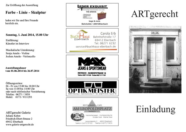 Einladungskarte, Vorderseite